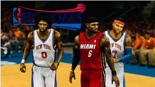 MELO FINALLY STEPPED UP! Can we tie the series at home VS the OP Maimi heat! NBA 2k13! EP4