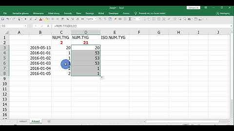 ABC funkcji daty - ISO.NUM.TYG - tydzień zgodny zestandartami ISO