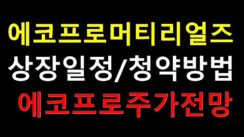 에코프로머티리얼즈 상장 일정 청약 방법 기관 경쟁률 1000 의미 해석