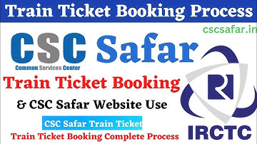 How To CSC train ticket booking | csc irctc ticket booking full process 2025 | irctc ticket booking