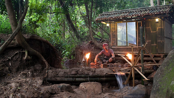 2Hari Camping di Pinggir Sungai Bikin Shelter, Alat Panggang Tenaga Air, dan Berburu banyak Ikan !