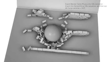 After Effects, Blender Games Physics and import into Element3d.