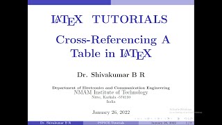 LaTeX Tutorial 11: Referencing A Table in LaTeX