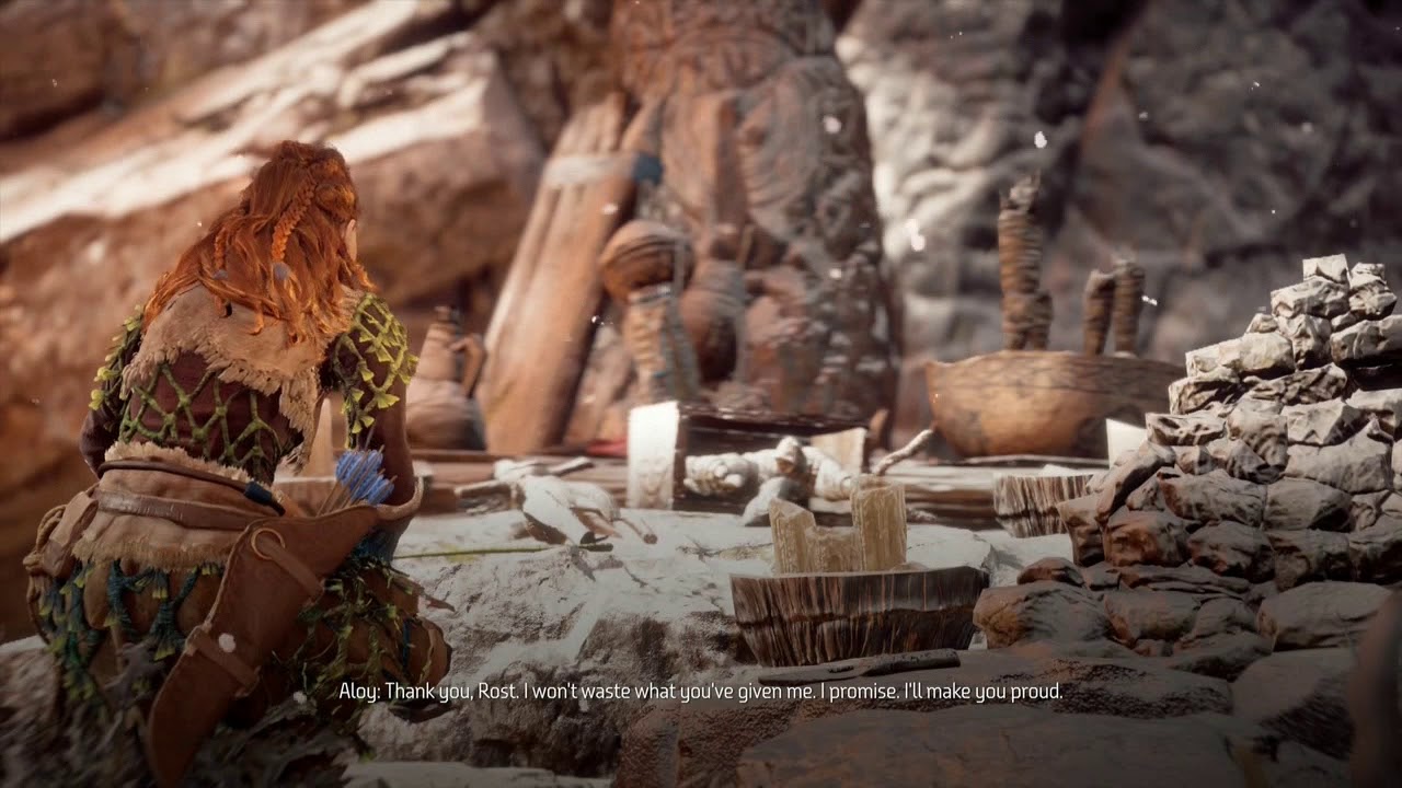 Horizon Zero Dawn: Aloy Saying Goodbye To Rost