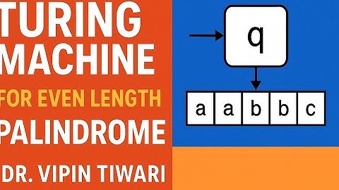 Lecture 44 Turing Machine for Even Length Palindrom