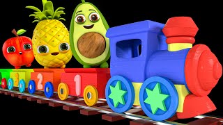 Funny Train - Baby Sensory Funky Fruits - Dance Video Compilation with music and animation !