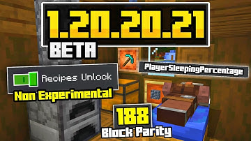 UPDATE 188 Block Parity Java Di Bedrock Minecraft Beta 1.20.20.21!
