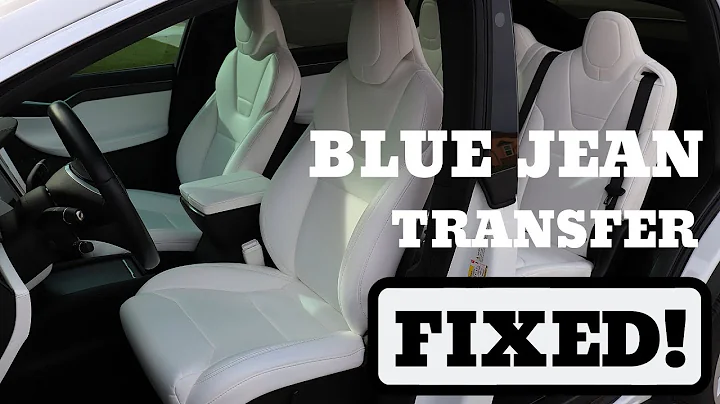 Cómo eliminar las manchas de blue jean de los asientos de cuero vegano blanco de Tesla