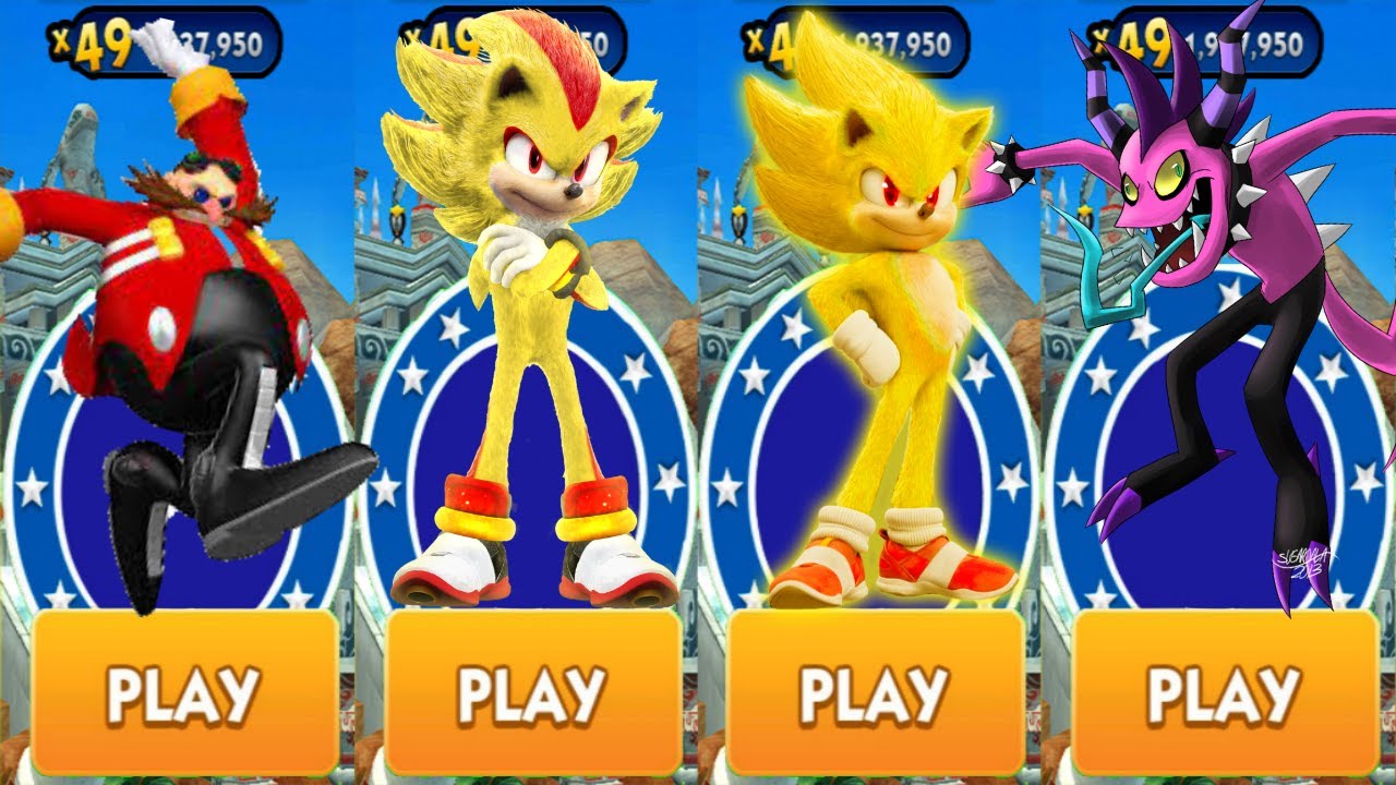Sonic Dash - Super Shadow vs Super Sonic Defeat All Bosses Zazz Eggman ...