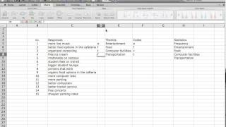 Part 1 - Using Excel for Open-ended Question Data Analysis