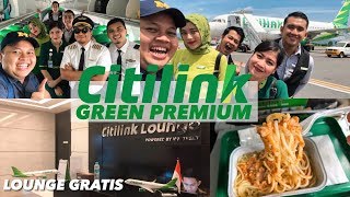 CITILINK QG102 Halim ke JOGJA Green Premium   Lounge Review VLOG