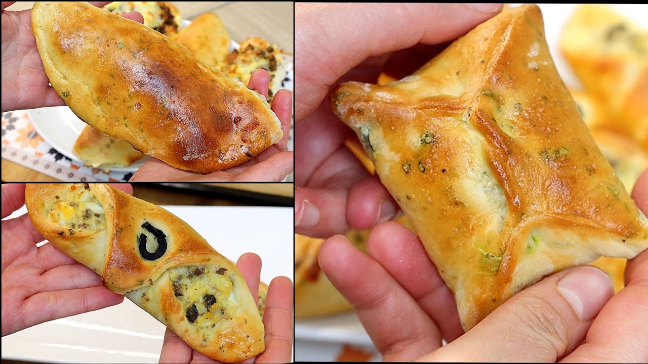 معجنات رمضانية بعجينة ال 10 دق