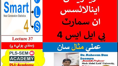 Smart PLS-SEM: Lecture 37  Multiple Regression in SmartPLS 4 (سنڌي ٻوليءَ ۾)