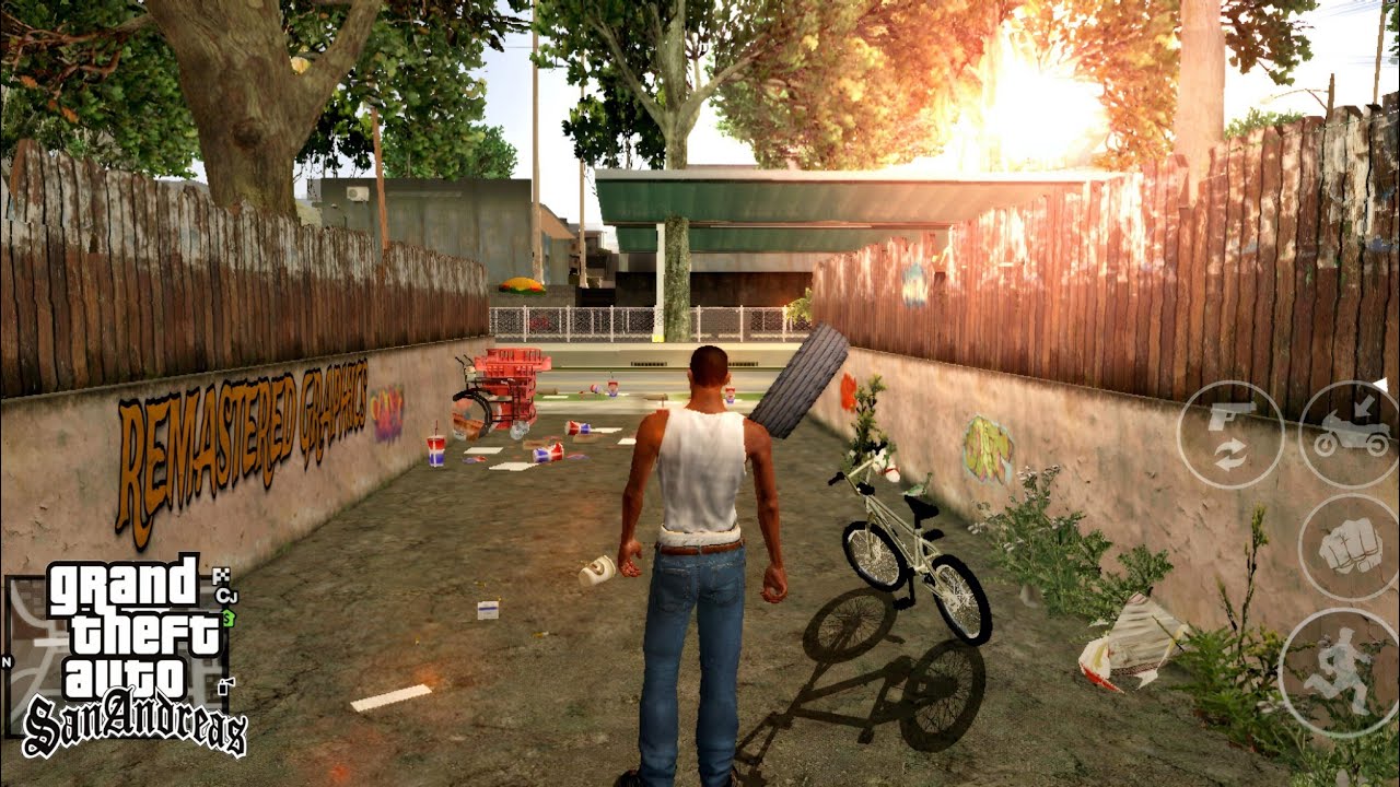 GTA San Andreas Remastered HD Graphics Mod Android 😱 GTA SA ANDROID ...