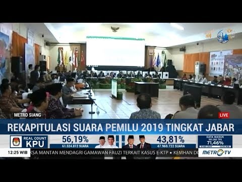 KPU Jabar Gelar Rapat Pleno Rekapitulasi Suara Pemilu 2019