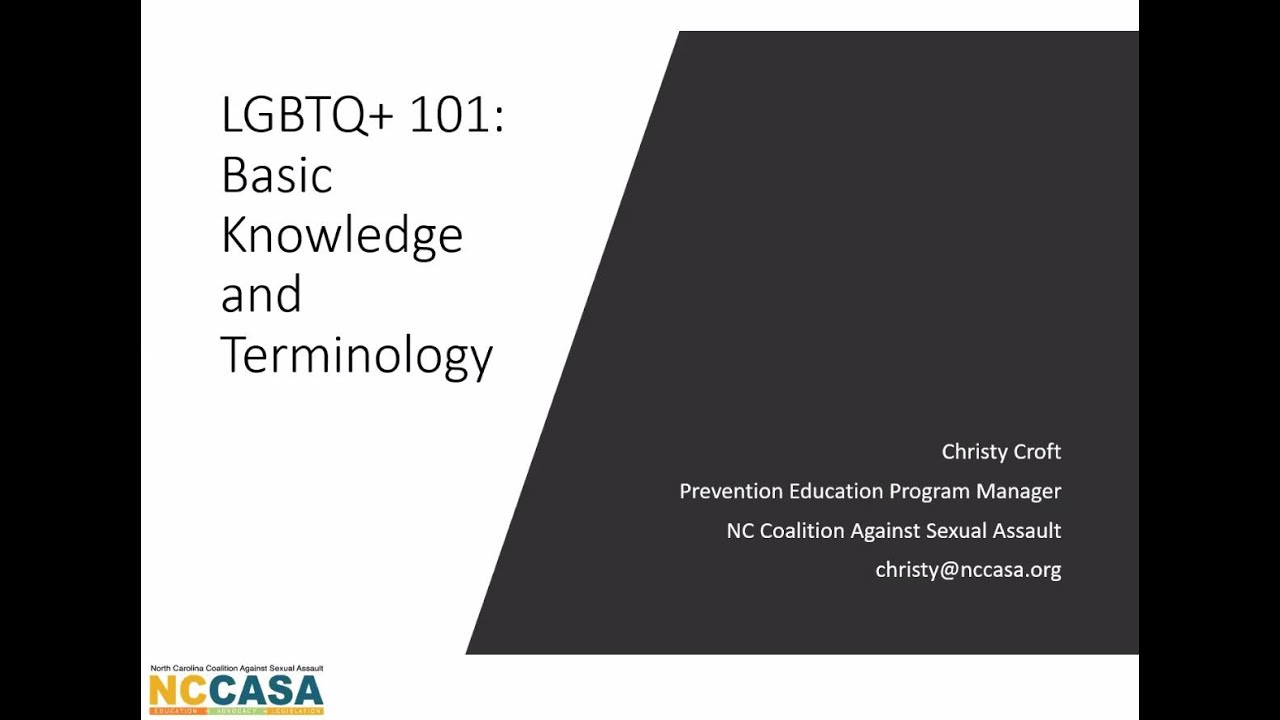 Lgbtq+ 101: basic knowledge and terminology - youtube