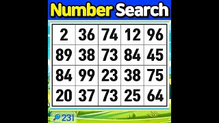 Number Search. If you're in your 60s, pay close attention.【Memory | brain game | Quiz 】#231 screenshot 4