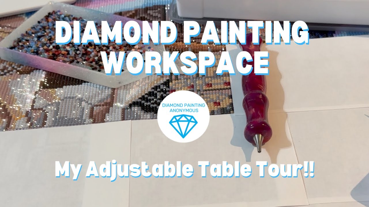 Diamond Painting Workspace  My Adjustable Height Table Tour!! 