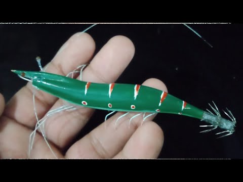 DIY - WOODEN SHRIMP SQUID LURE ( tutorial ) 