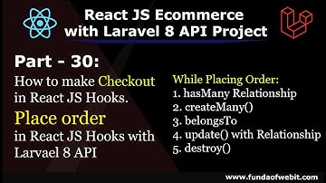 ReactJS Ecom Part 30: How to make Checkout in React JS Hooks | Place order in React Hooks with API
