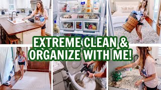 EXTREME CLEAN & ORGANIZE WITH ME | REFRIGERATOR RESTOCK | MRS. MEYER'S CLEANING