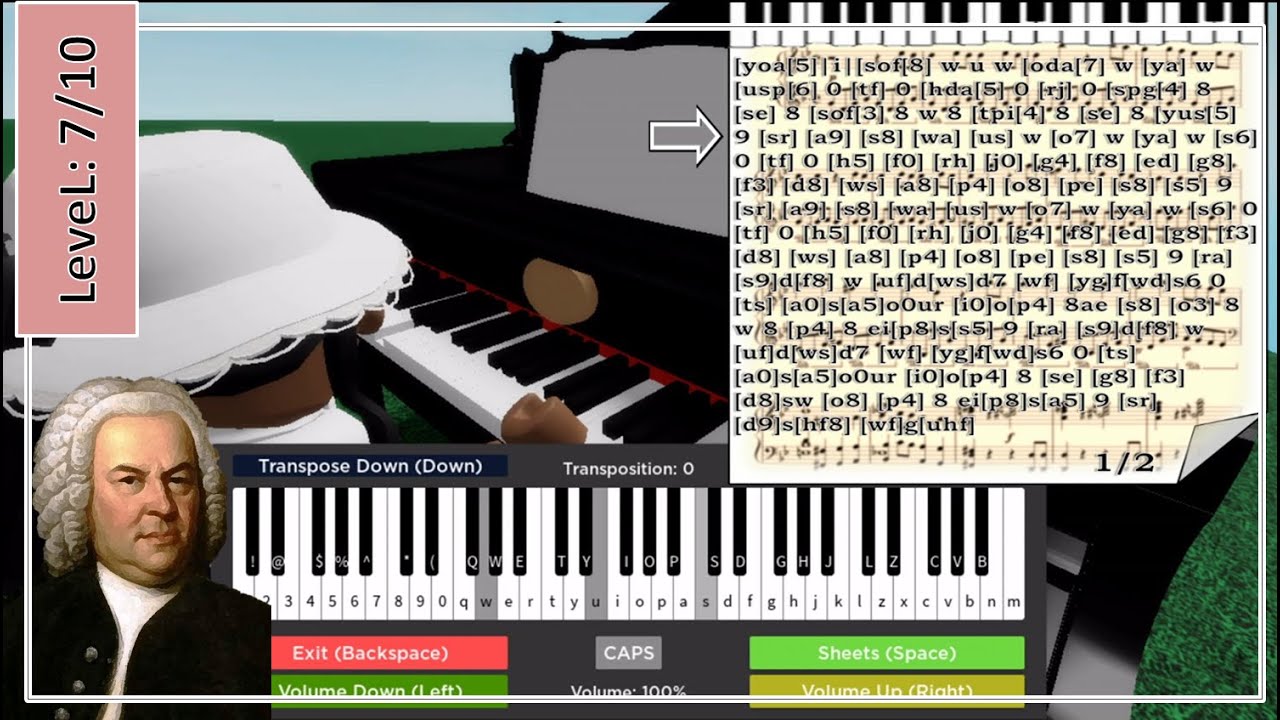 How to play Canon in D (Pachelbel) on ROBLOX piano - YouTube