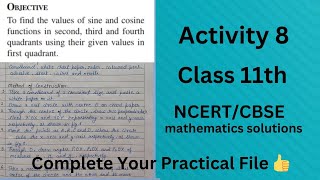 Maths Lab Activity 8 Class 11 // Maths Practical// Class 11 Maths Activity Solution// CBSE board