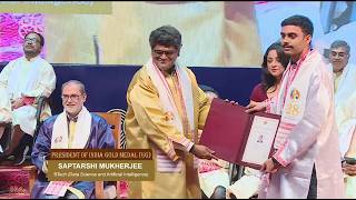 Saptarshi Mukherjee receives the President of India Gold Medal at IIT Guwahati's 2026 Convocation