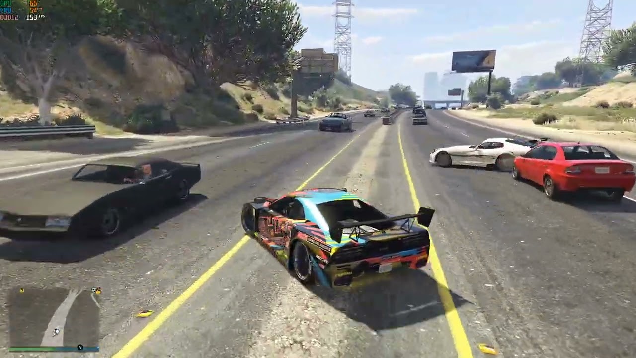 GTA 5 ONLINE Turismo Classic HSW(speed glitch) vs Bravado banshee GTS HSW
