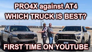 IS THE 2023 NISSAN FRONTIER PRO4X A BETTER TRUCK? PRO4X VS CANYON AT4   REVIEW.