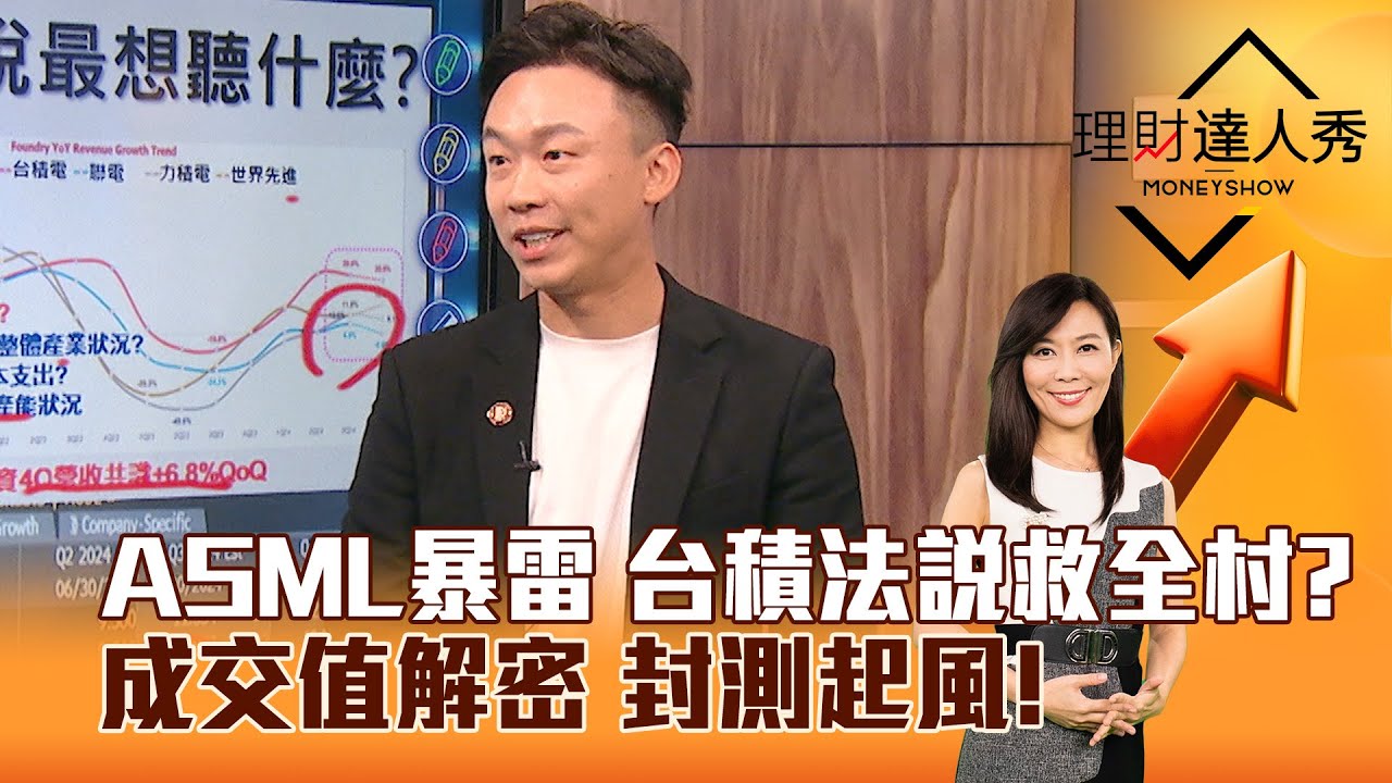 【理財達人秀】ASML暴雷 台積法說救全村? 成交值解密 封測起風!|李兆華、不魯 2024.10.16 part5 - YouTube