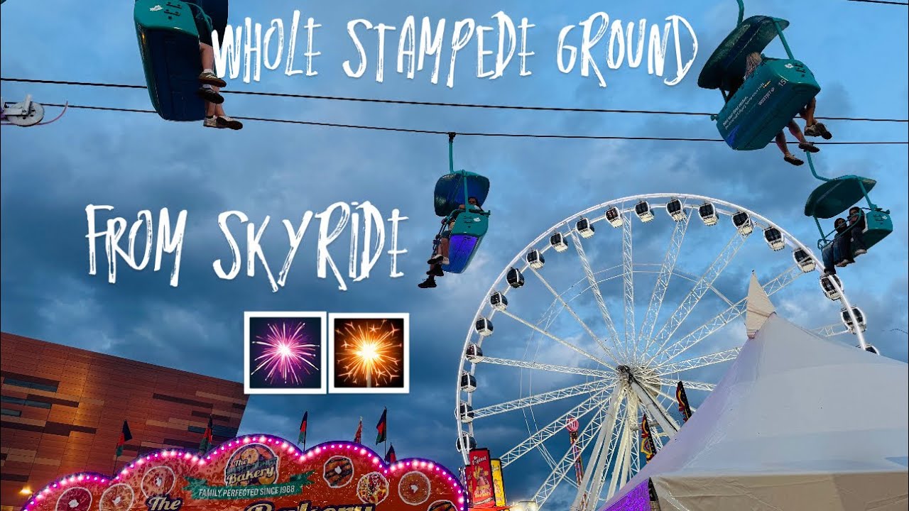 Calgary Stampede 2025 Skyride POV | Aerial View, Fireworks & Festival Vibes 🇨🇦