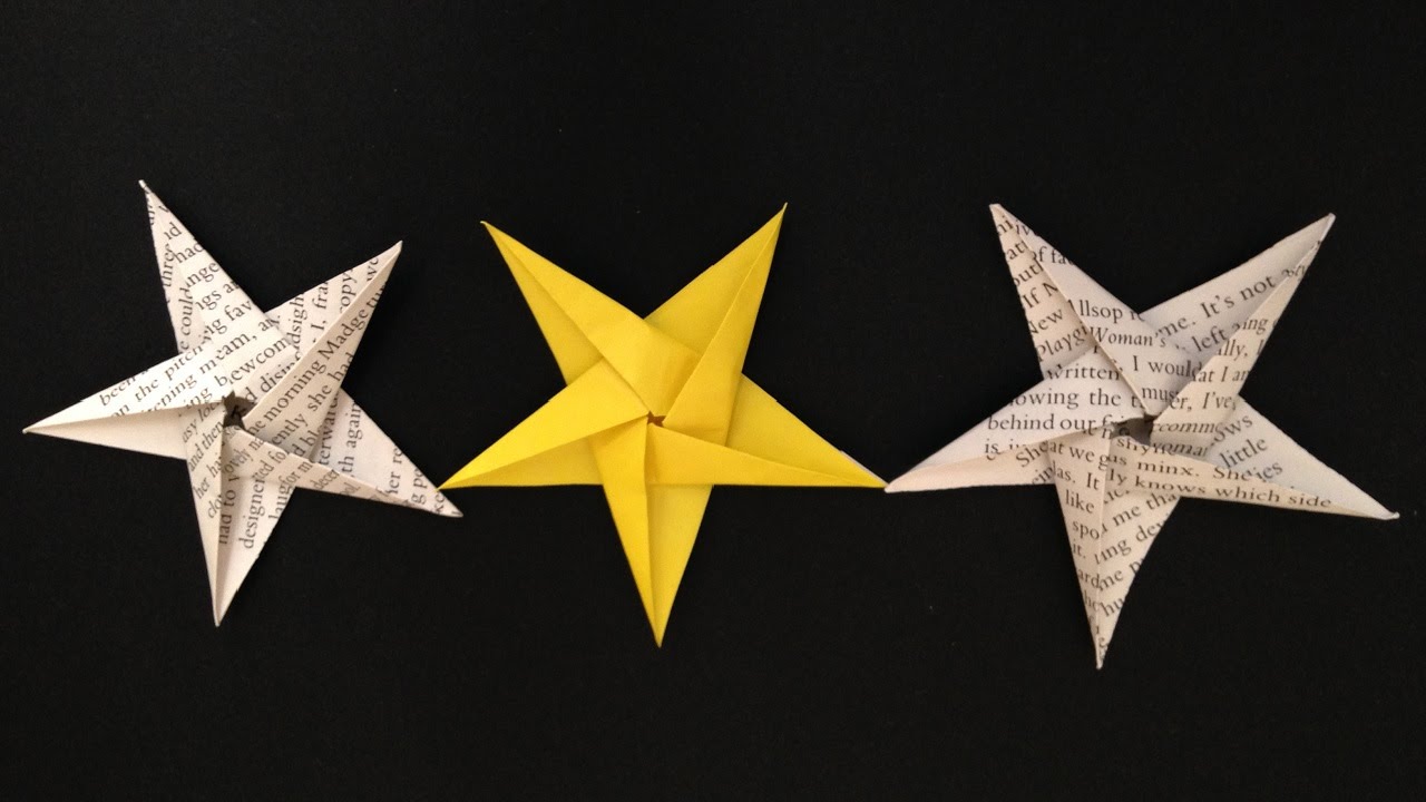 Origami star instructions 折り紙の星 簡単な折り方 YouTube