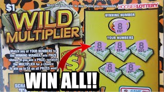 Bought 20 New "Wild Multiplier" Lottery Tickets And Won!!