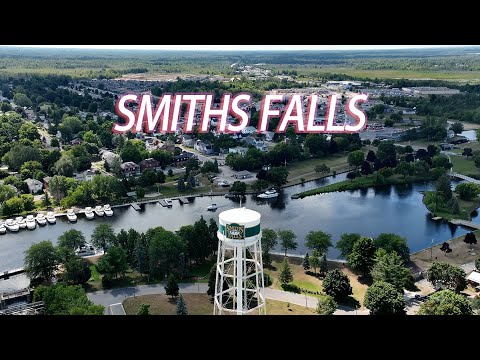 《4K》Flying over Smiths Falls ,Ontario Canada