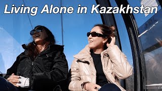 my life in Kazakhstan | getting vaccine, injured my finger, my birthday, russian spa, skiing resort