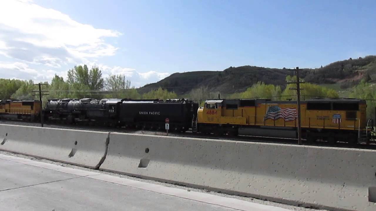 Union Pacific Big Boy 4014 - I84 after leaving Weber Canyon - YouTube