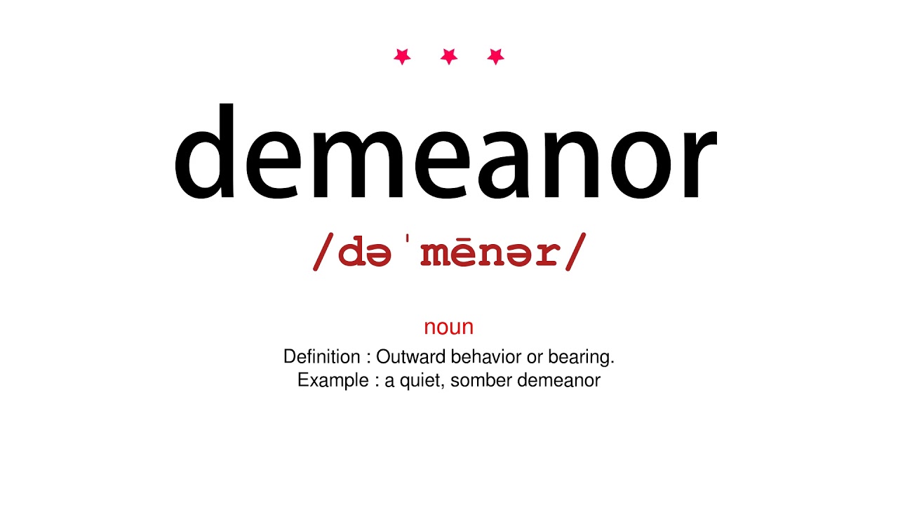 How to pronounce demeanor - Vocab Today