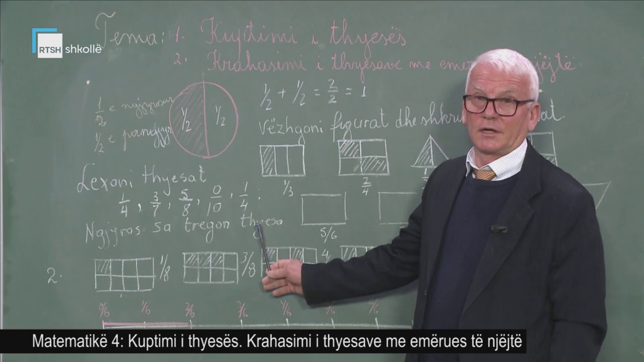 Matematikë 4 - Kuptimi i thyesës. Krahasimi i thyesave me emërues të njëjtë.