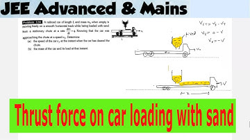 9) Physics  | Variable mass system class 11 | A railroad car of length L and  mass m0 when empty