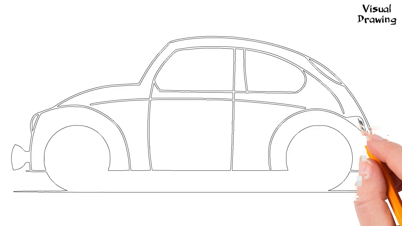 Volkswagen Beetle car drawing by Adrian Dewey author of How to Illustrate  and Desin concept cars Stock Photo  Alamy