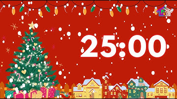 25-Minute Countdown Timer with Music| CHRISTmas Tree  🤍🎼⏰🎄