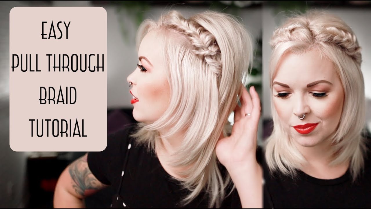 How To Bang PULL THROUGH BRAID tutorial, quick & easy hairstyle for