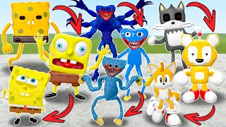 WHO IS STRONGER? Realistic/Memes/Cursed from 3D SANIC CLONES MEMES in Garry's Mod!