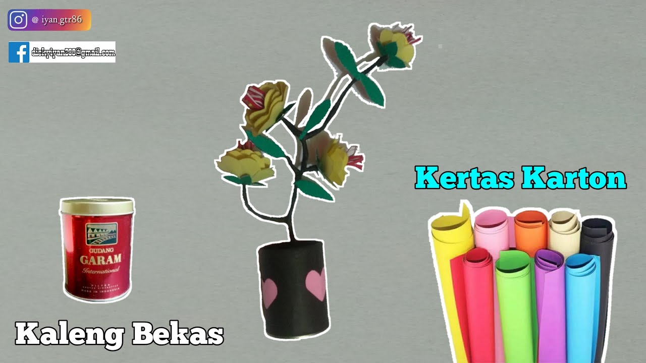 Cara Membuat Bunga Dari Kertas Karton Karya 62 YouTube