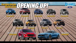 2022 Ford Factory Order Banks Opening Up! | Priority Scheduling! | Ford Dealer in Dallas, TX