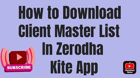 How to Download Zerodha Client Master List (CML) | Kite CMR Copy