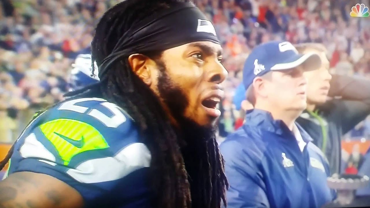 Richard Sherman Super Bowl XLIX face - YouTube