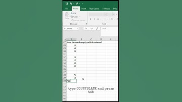 countblank function in excel | countblank function #blank