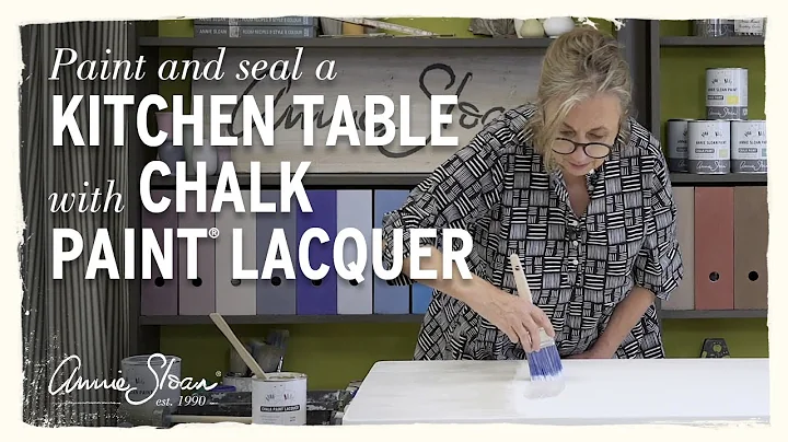How to paint and lacquer a kitchen table with Chal...